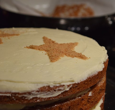 Graham Cracker Carrot Cake with Cream Cheese Frosting