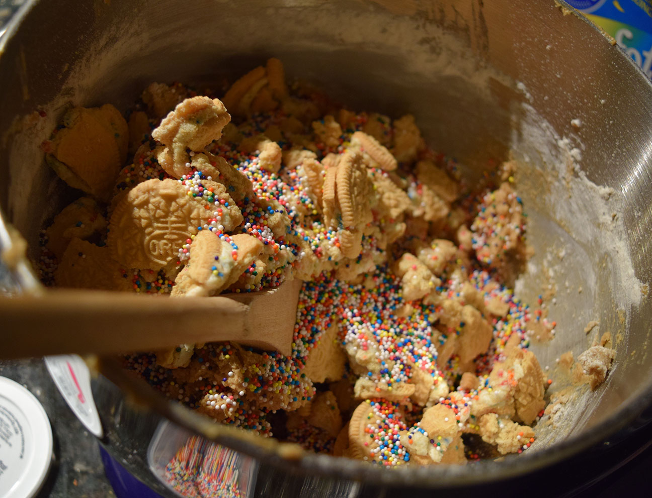 Birthday Cake Oreo Cookies with Sprinkles