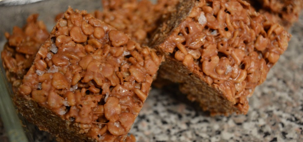 salted Nutella rice crispy treats