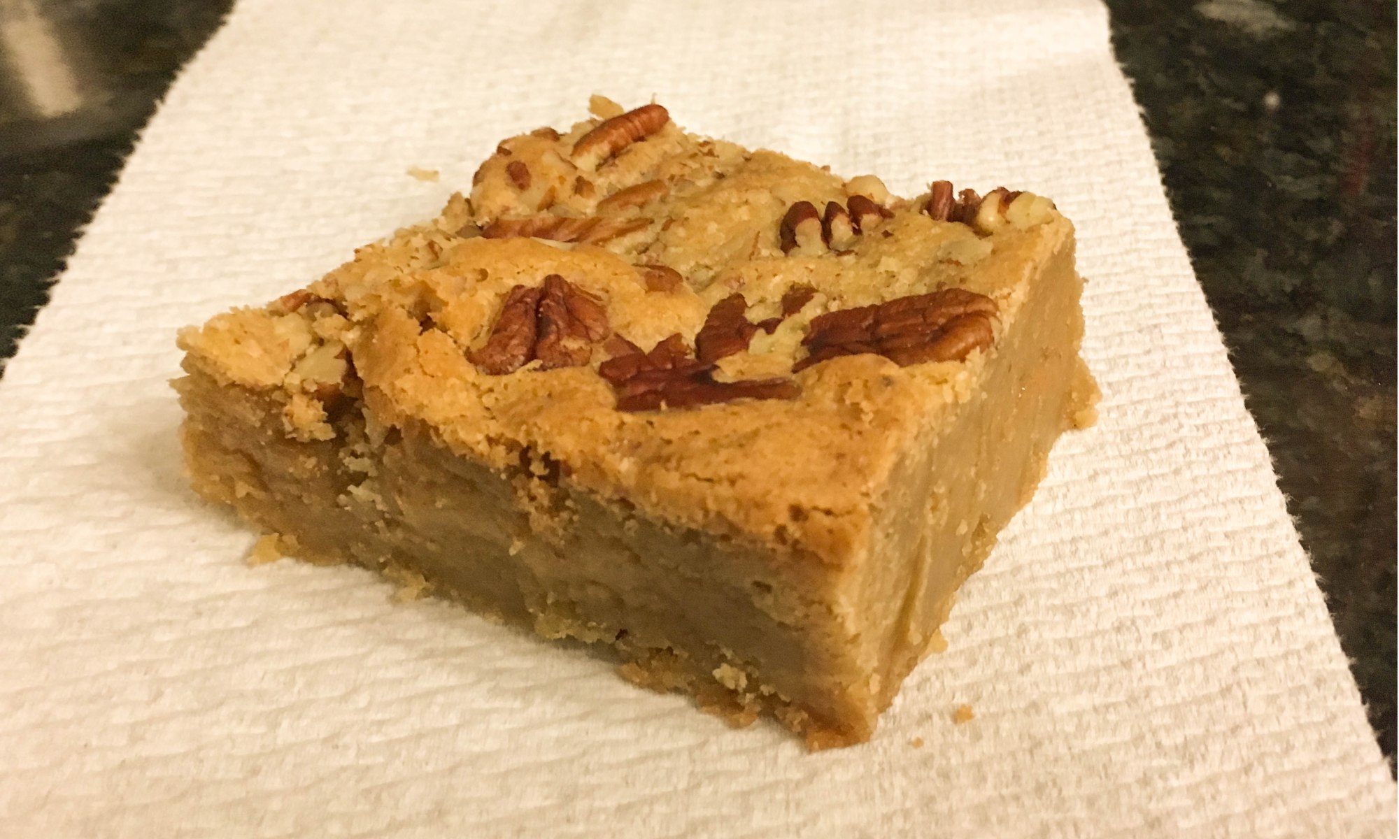 Brown Butter Blondie Cookie Bars with Pecans