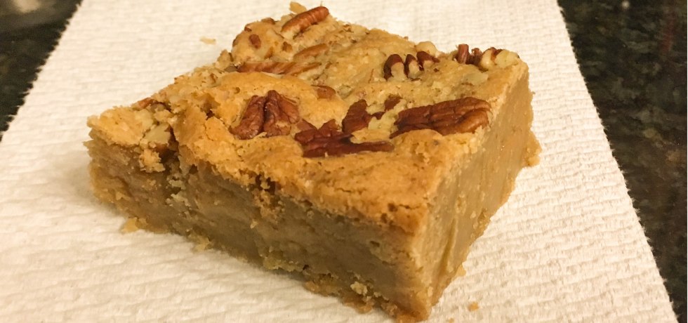 Brown Butter Blondie Cookie Bars with Pecans