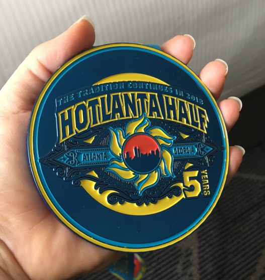 Hotlanta Half Marathon Medal from 2018
