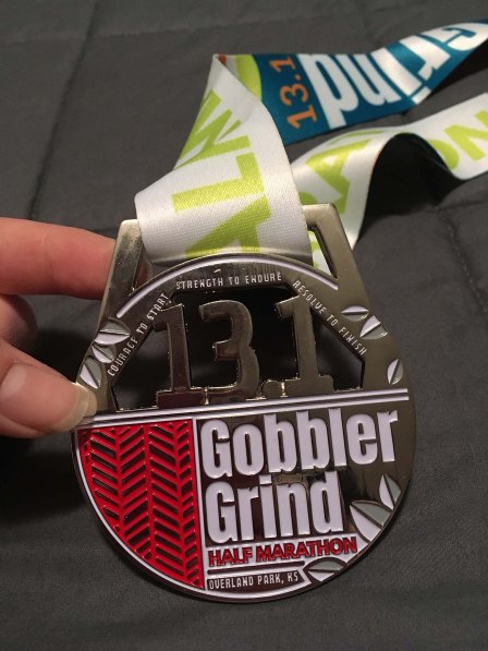 Gobbler Grind Half Marathon Medal 2018