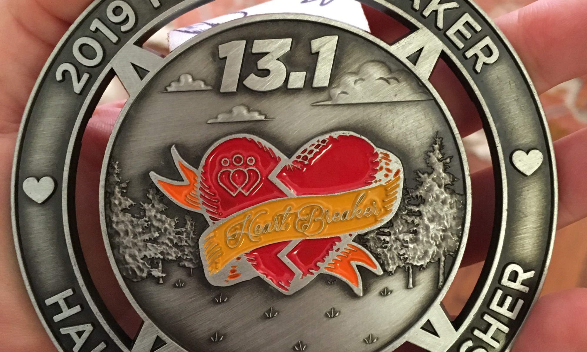 Heart Breaker Half Marathon Medal Portland Oregon 2019