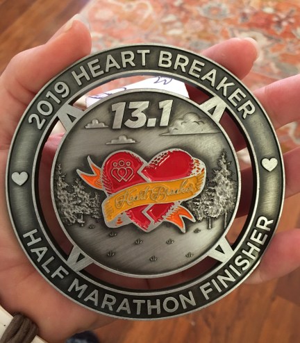 Heart Breaker Half Marathon Medal Portland Oregon 2019