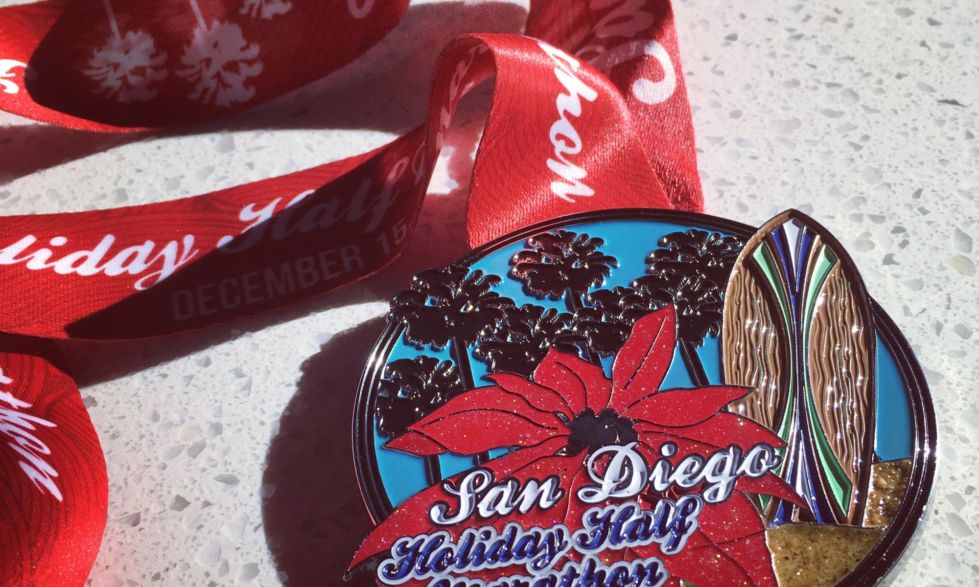 San Diego Holiday Half Marathon Medal 2018
