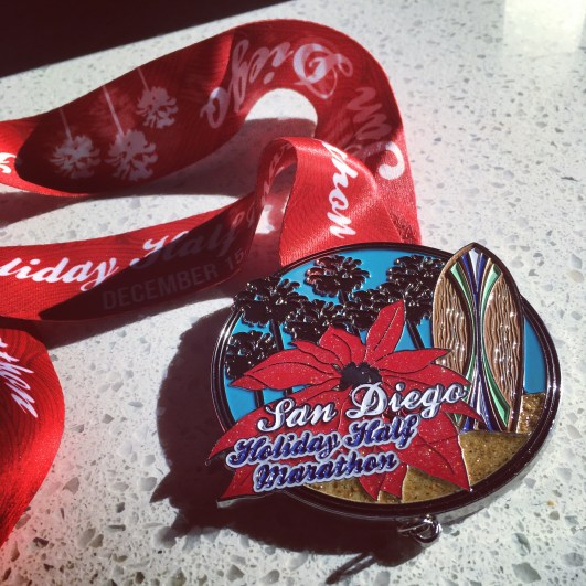 San Diego Holiday Half Marathon Medal 2018