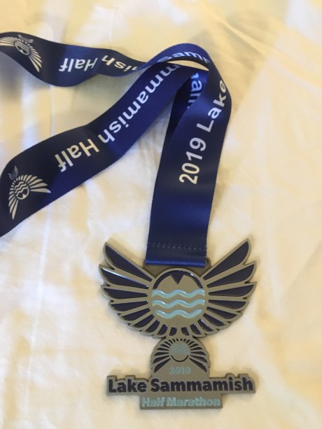 Lake Sammamish Half Marathon Medal 2019