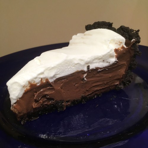 The Best Dark Chocolate Cream Pie Slice