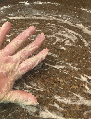 Playing with bread dough