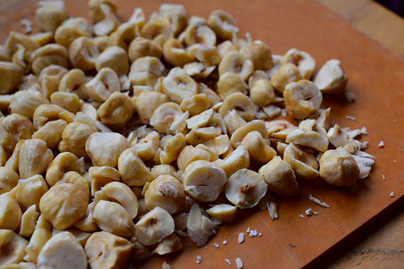 Chopped toasted hazelnuts